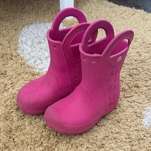 CROCS Kids Fuchsia Rain Boots